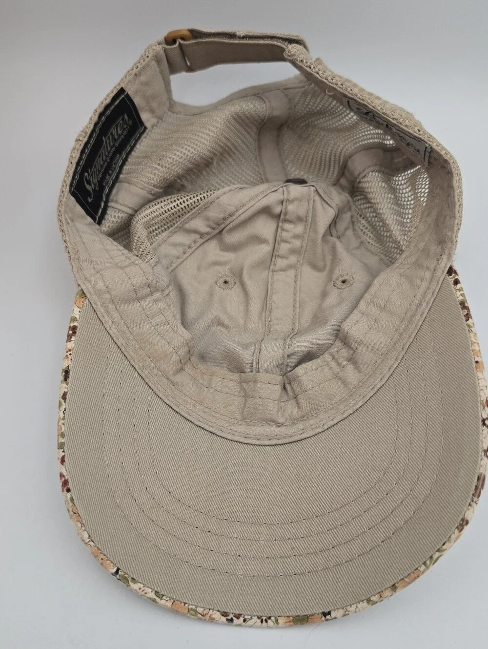 Signatures Ladies Fit Floral Trucker Adjustable Hat OSFM